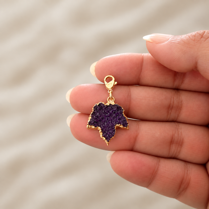 New Leaf Charm (Plum)