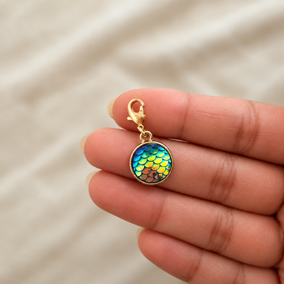 Mermaidcore Round Charm (Blue)
