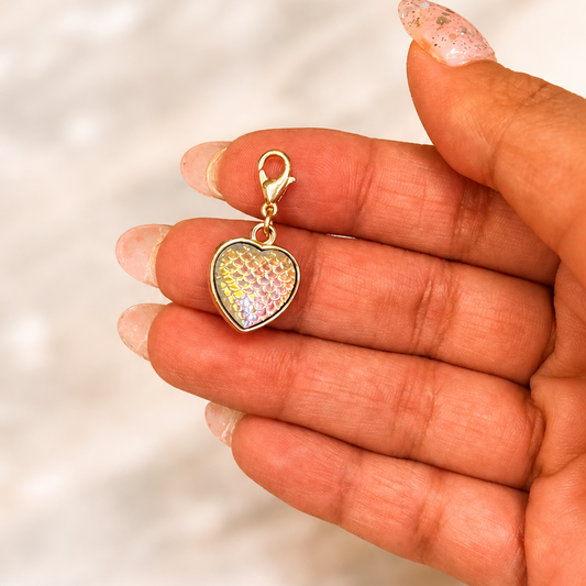 Mermaidcore Heart Charm (Ivory)