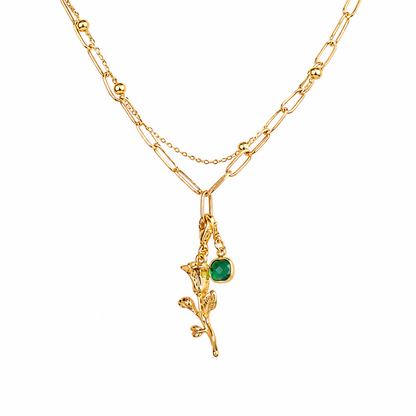 Gilded Rose Necklace