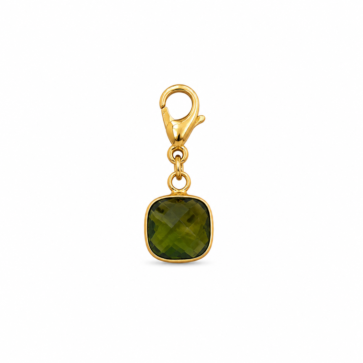 Princess cut Crystal Charm