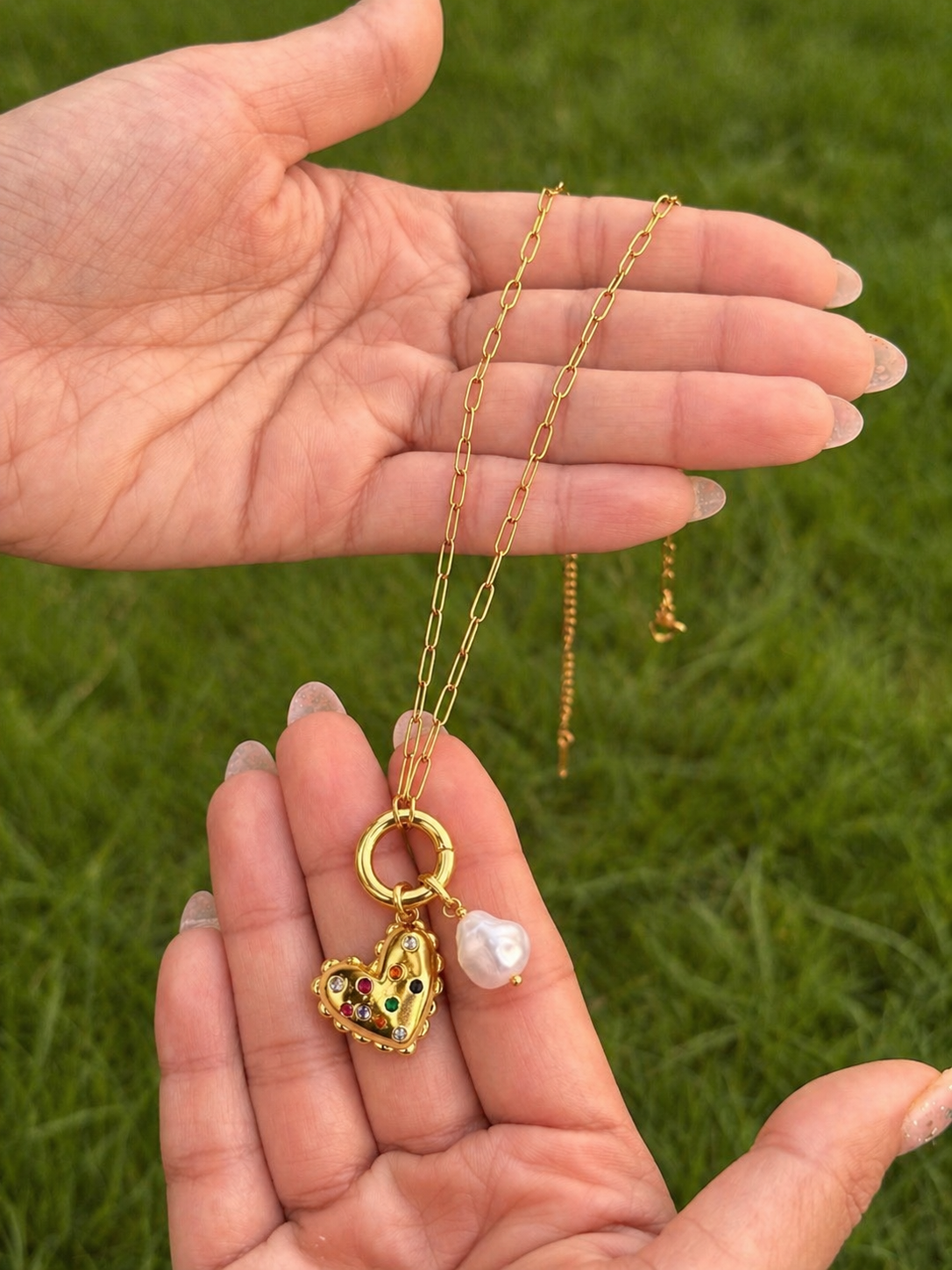 Confetti Heart Necklace