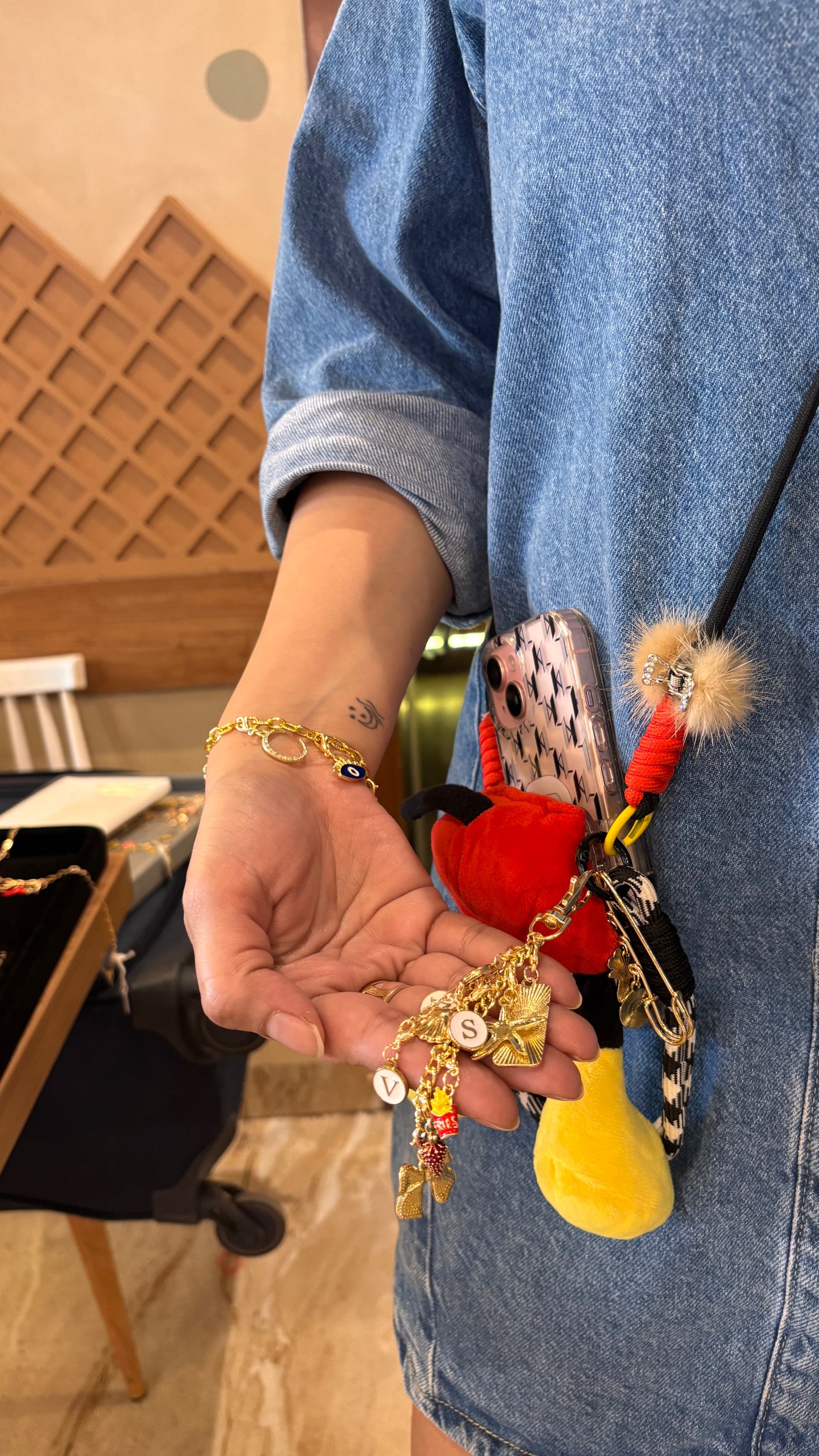 Side Drop Bag Charm Chain