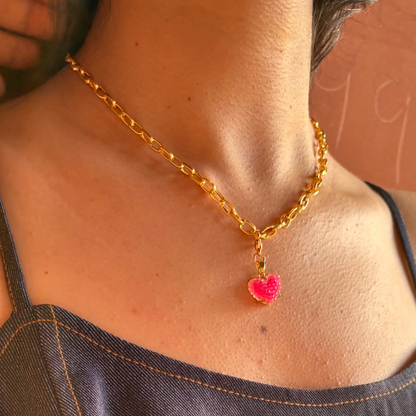 Blush Heart Necklace