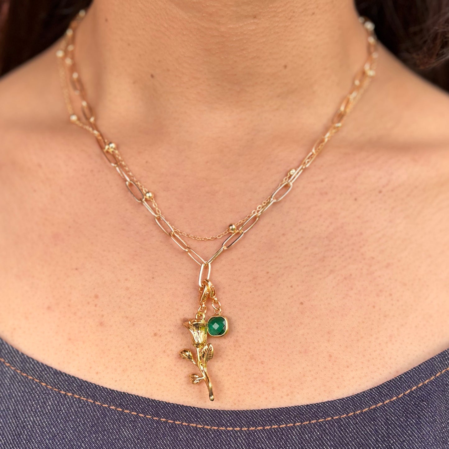 Gilded Rose Necklace