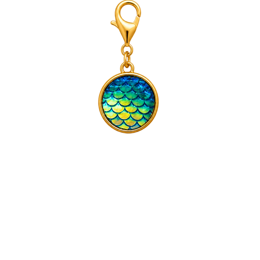 Mermaidcore Round Charm (Blue)